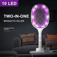 Chargez l'image dans la visionneuse de la galerie, 2-in-1 USB Rechargeable 10 LED Mosquito killer lamp + Mosquito swatter