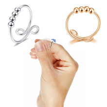 Laden Sie das Bild in den Galerie-Viewer. 3PCS New Adjustable Free Rotating Bead Anti-stress Anxiety Fidget Rings
