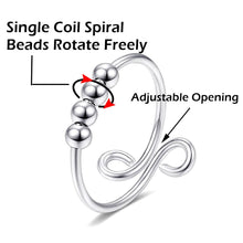 Cargar imagen en el visor de la galería, New Adjustable Free Rotating Bead Anti-stress Anxiety Rings