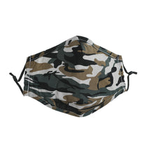 Lataa kuva Galleria-katseluun, Camouflage Color Reusable Cotton insertable PM2.5 Filter Mask