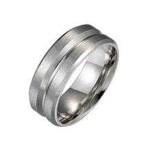 Lataa kuva Galleria-katseluun, 8MM Mens Stainless Steel Finger Ring