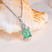 Lataa kuva Galleria-katseluun, Cute Tortoise Crystal Zircon Necklace For Women And Girls