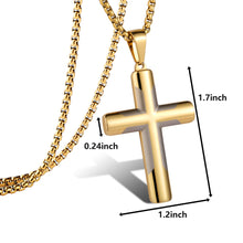 Load image into Gallery viewer, Men's Simple Stainless Steel Double Color Cross Necklace