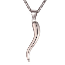 Chargez l'image dans la visionneuse de la galerie, Stainless Steel Cornicello Italian Horn Amulet Pendant Necklace