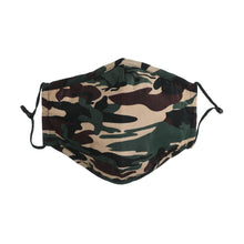 Lataa kuva Galleria-katseluun, Camouflage Color Reusable Cotton insertable PM2.5 Filter Mask