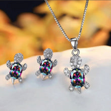 Lataa kuva Galleria-katseluun, 【Free Shipping】Cute Tortoise Crystal Zircon Necklace And Earrings For Women And Girls