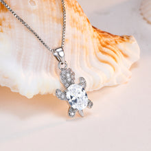 Lataa kuva Galleria-katseluun, Cute Tortoise Crystal Zircon Necklace For Women And Girls