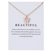 Laden Sie das Bild in den Galerie-Viewer. Women's Acrylic Color Butterfly Pendant Necklace