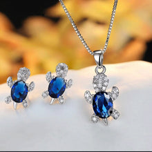 Lataa kuva Galleria-katseluun, 【Free Shipping】Cute Tortoise Crystal Zircon Necklace And Earrings For Women And Girls