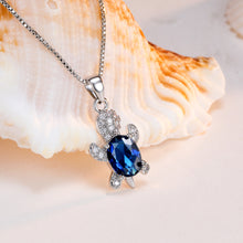 Lataa kuva Galleria-katseluun, Cute Tortoise Crystal Zircon Necklace For Women And Girls