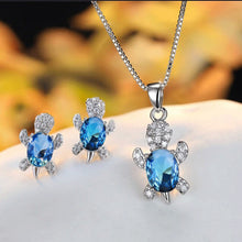Lataa kuva Galleria-katseluun, 【Free Shipping】Cute Tortoise Crystal Zircon Necklace And Earrings For Women And Girls