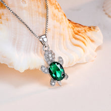 Lataa kuva Galleria-katseluun, Cute Tortoise Crystal Zircon Necklace For Women And Girls