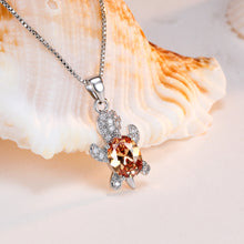 Lataa kuva Galleria-katseluun, Cute Tortoise Crystal Zircon Necklace For Women And Girls