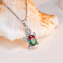 Lataa kuva Galleria-katseluun, Cute Tortoise Crystal Zircon Necklace For Women And Girls