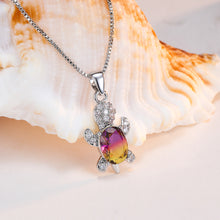 Lataa kuva Galleria-katseluun, Cute Tortoise Crystal Zircon Necklace For Women And Girls