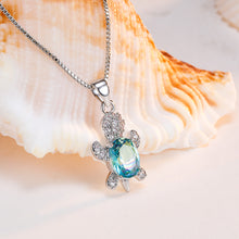Lataa kuva Galleria-katseluun, Cute Tortoise Crystal Zircon Necklace For Women And Girls