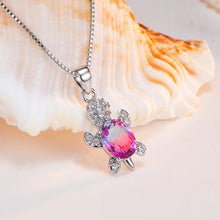 Lataa kuva Galleria-katseluun, Cute Tortoise Crystal Zircon Necklace For Women And Girls