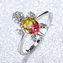 Cargar imagen en el visor de la galería, Cute Tortoise Crystal Zircon Ring For Women And Girls
