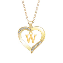 Cargar imagen en el visor de la galería, Personalized 26 Letter Female Heart Pendant Necklace