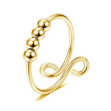 Laden Sie das Bild in den Galerie-Viewer. 3PCS New Adjustable Free Rotating Bead Anti-stress Anxiety Fidget Rings