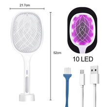 Chargez l'image dans la visionneuse de la galerie, 2-in-1 USB Rechargeable 10 LED Mosquito killer lamp + Mosquito swatter
