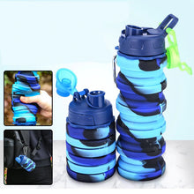 Laden Sie das Bild in den Galerie-Viewer. Foldable Silicone Sports Water Bottles Eco Friendly