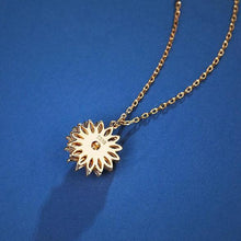 Cargar imagen en el visor de la galería, 925 Sterling Silver Womens Rotatable Sunflower Necklace