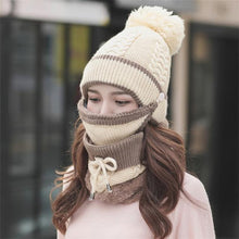 Lataa kuva Galleria-katseluun, Women Winter Scarf Set(mask+hat+scarf)