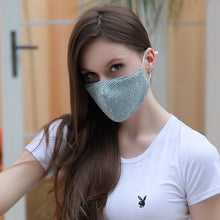 Cargar imagen en el visor de la galería, <transcy>Máscara facial con lentejuelas para exteriores, lavable y reutilizable, brillante a la moda</transcy>