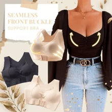 Lataa kuva Galleria-katseluun, Seamless Front Buckle Support Bra