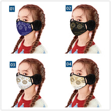 Cargar imagen en el visor de la galería, Children's Winter Warm Ears Christmas Print Masks
