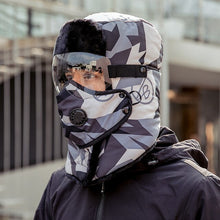 Lataa kuva Galleria-katseluun, Unisex Winter Warm Hat with Windproof Facemask and Windproof Glasses