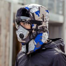 Lataa kuva Galleria-katseluun, Unisex Winter Warm Hat with Windproof Facemask and Windproof Glasses