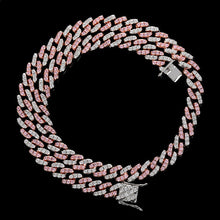 Cargar imagen en el visor de la galería, 9MM Colorful Zircon Cuban Chain