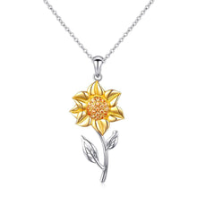 Lataa kuva Galleria-katseluun, Women's Sunflower Plating Gold Clavicle Necklace