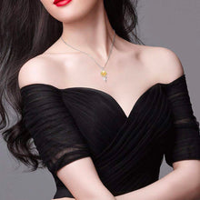 Lataa kuva Galleria-katseluun, Women's Sunflower Plating Gold Clavicle Necklace