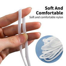 Cargar imagen en el visor de la galería, <transcy>Cuerda de correa de máscara elástica plana de 3,5 mm / cuerda suave para orejeras (50 yardas)</transcy>